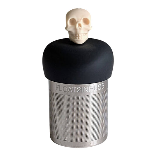 Ivory Skull | Floating Tea Infuser | Black Base | Ivory