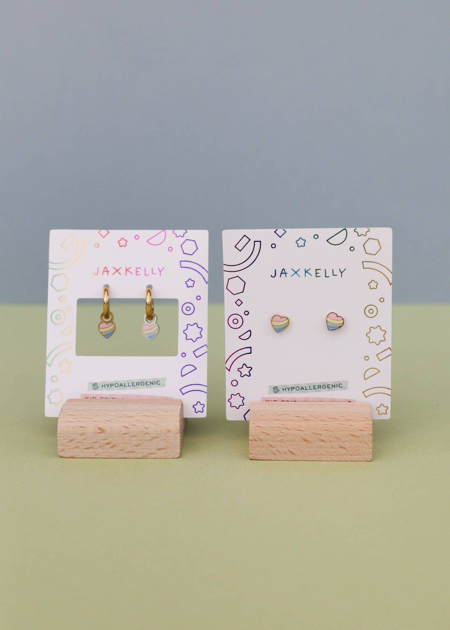 Heart Enamel Charm Hoop