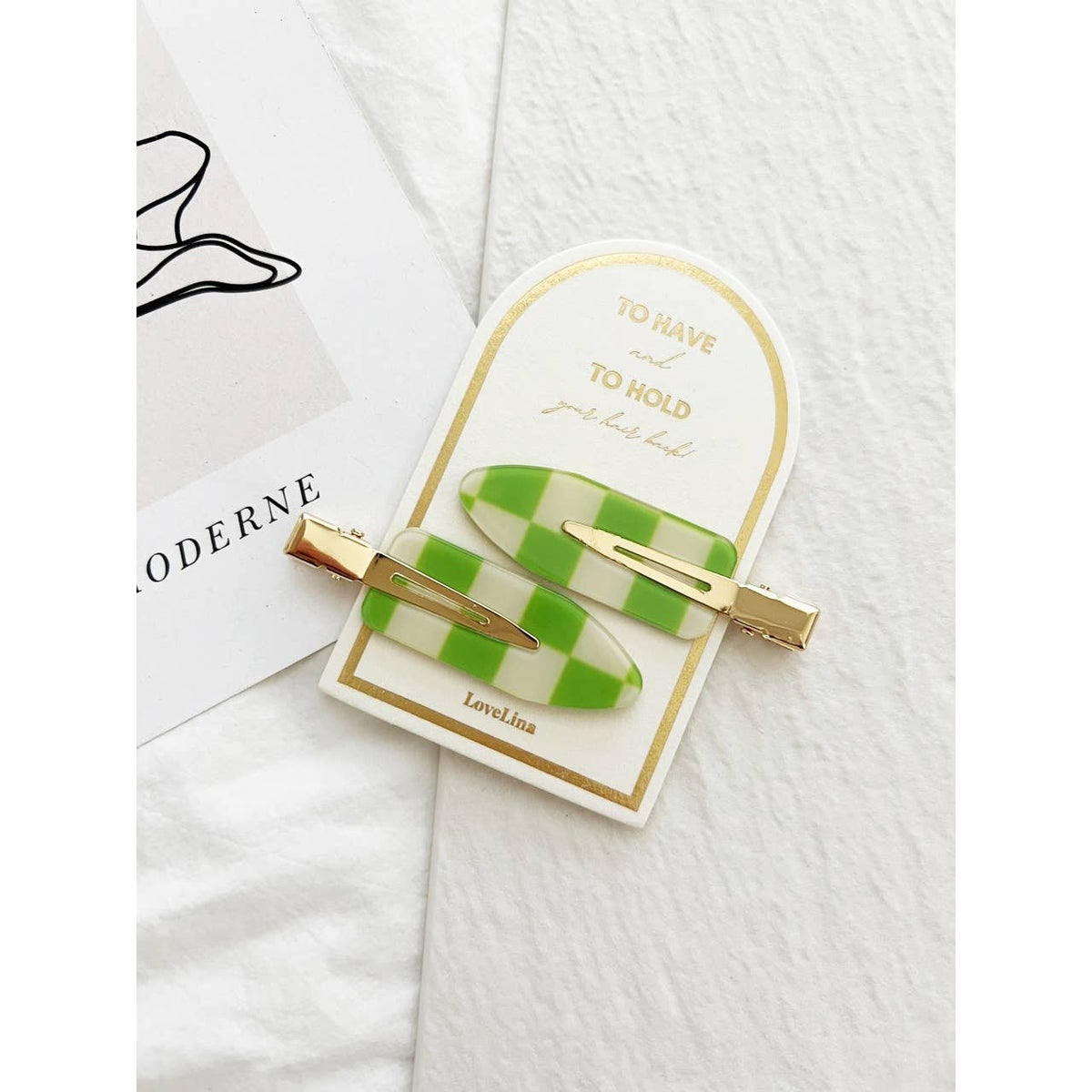 Crease Free Checkered Clips - DEBBIE Checkered