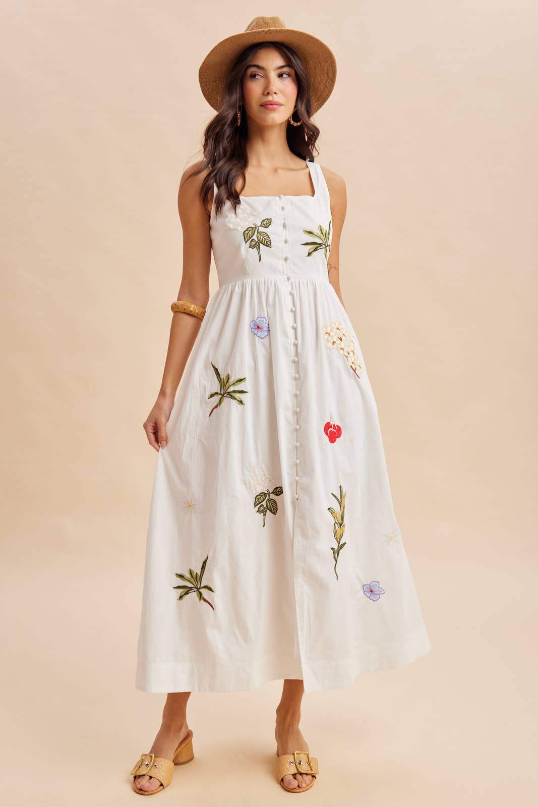 LARGE EMBROIDERED MAXI DRESS