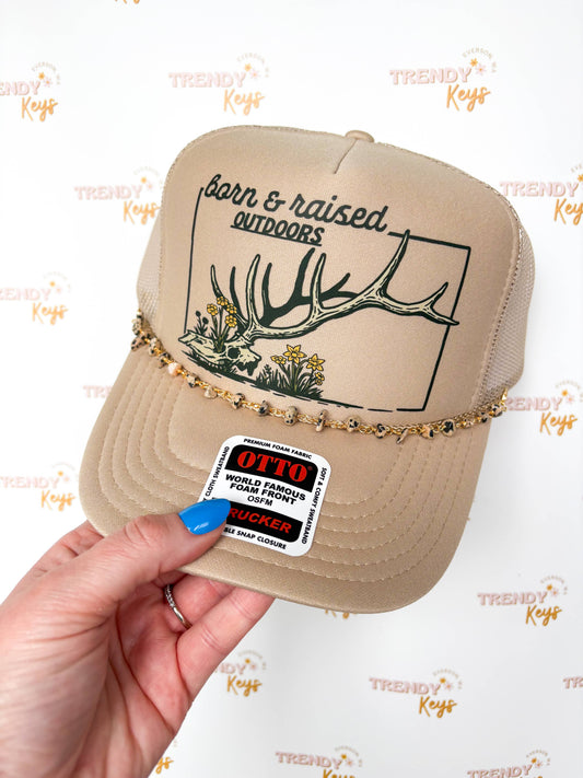 Born And Raised Outdoors Trucker Hat