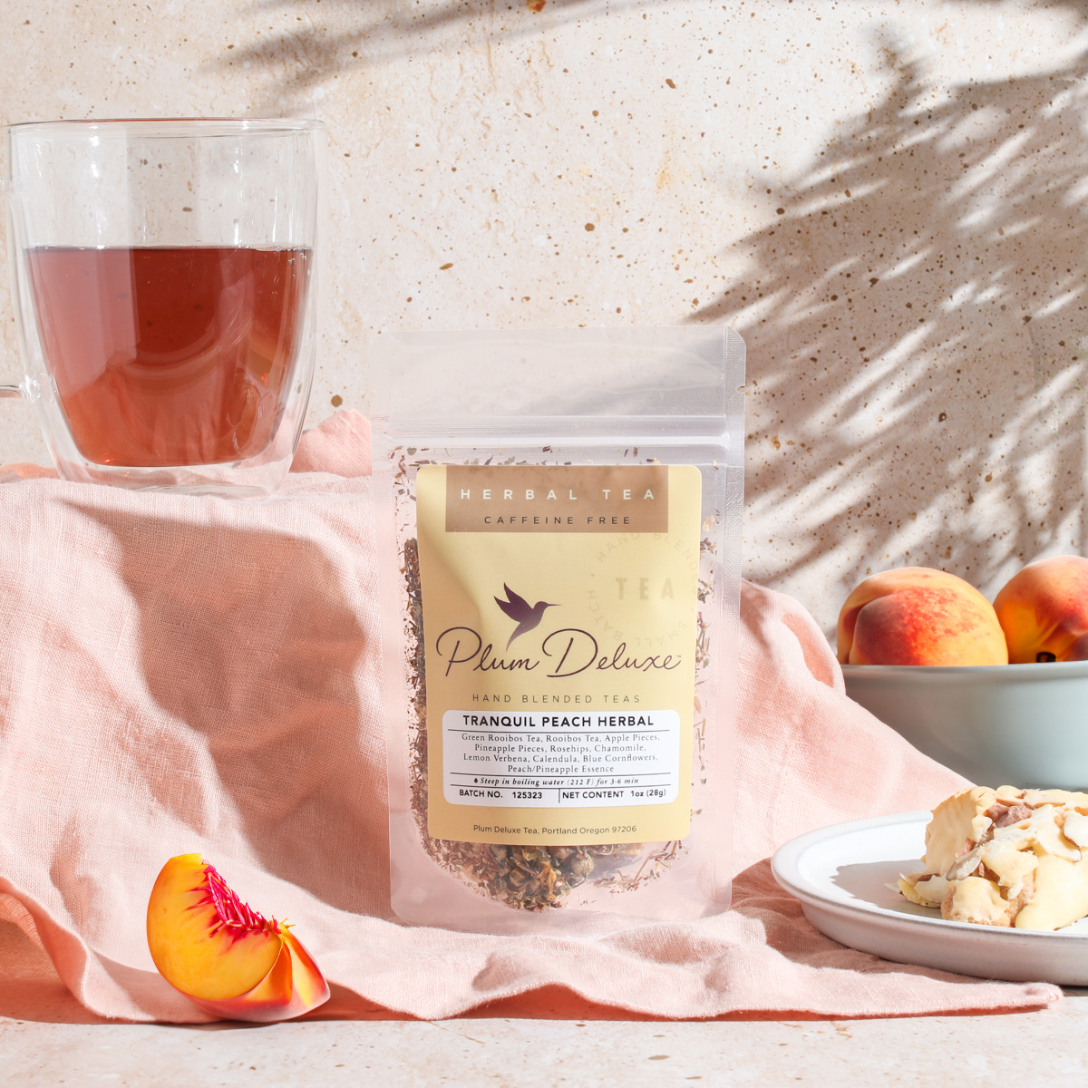 Tranquil Peach Herbal Tea - Peach Tranquility Loose Leaf
