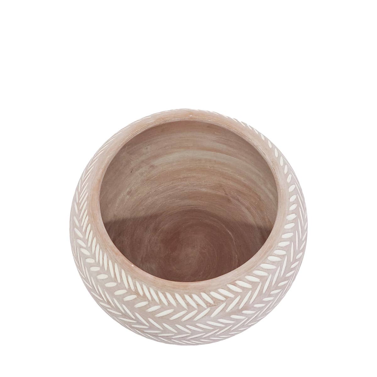 Handmade Pot Planter • Hand Etched Globe Terracotta Pot