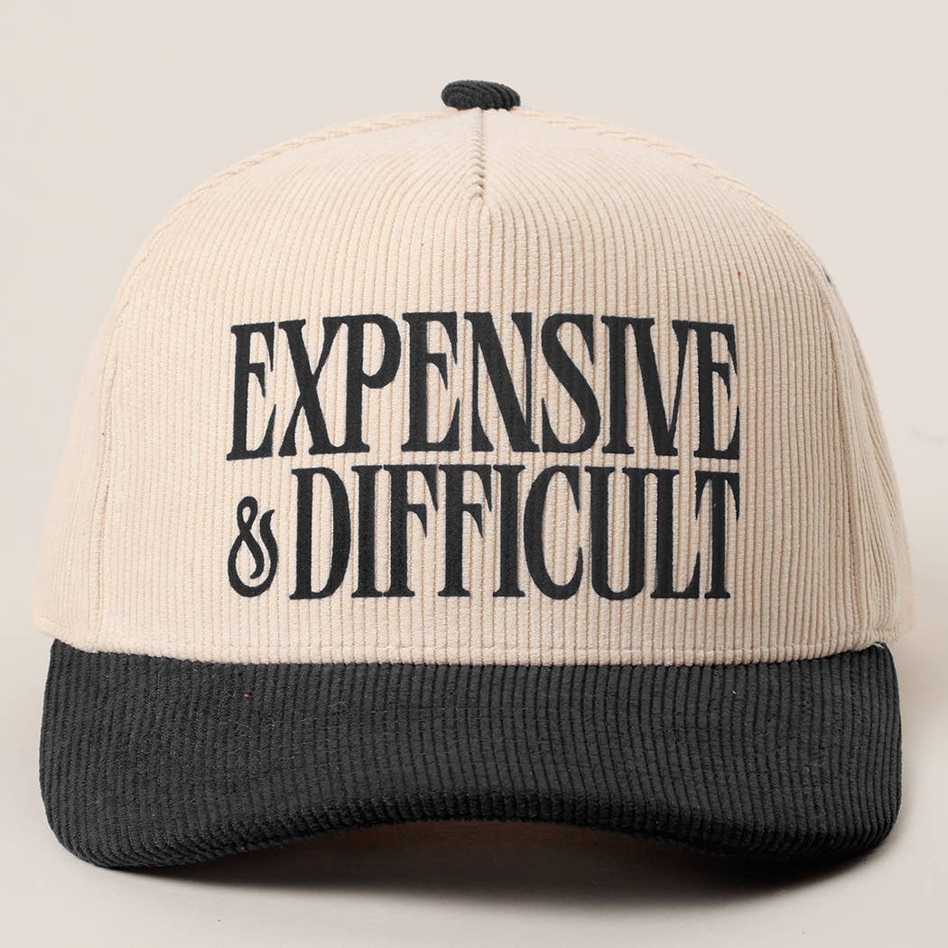 EXPENSIVE & DIFFICULT Corduroy Trucker Hat