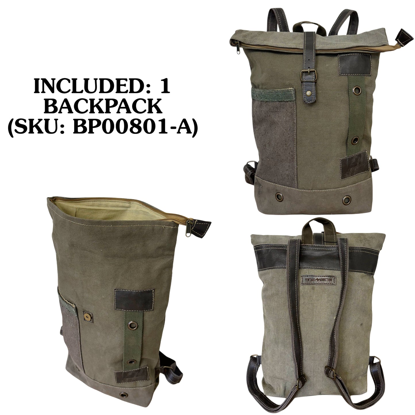 Large Recycled Tent Tote with Camouflage