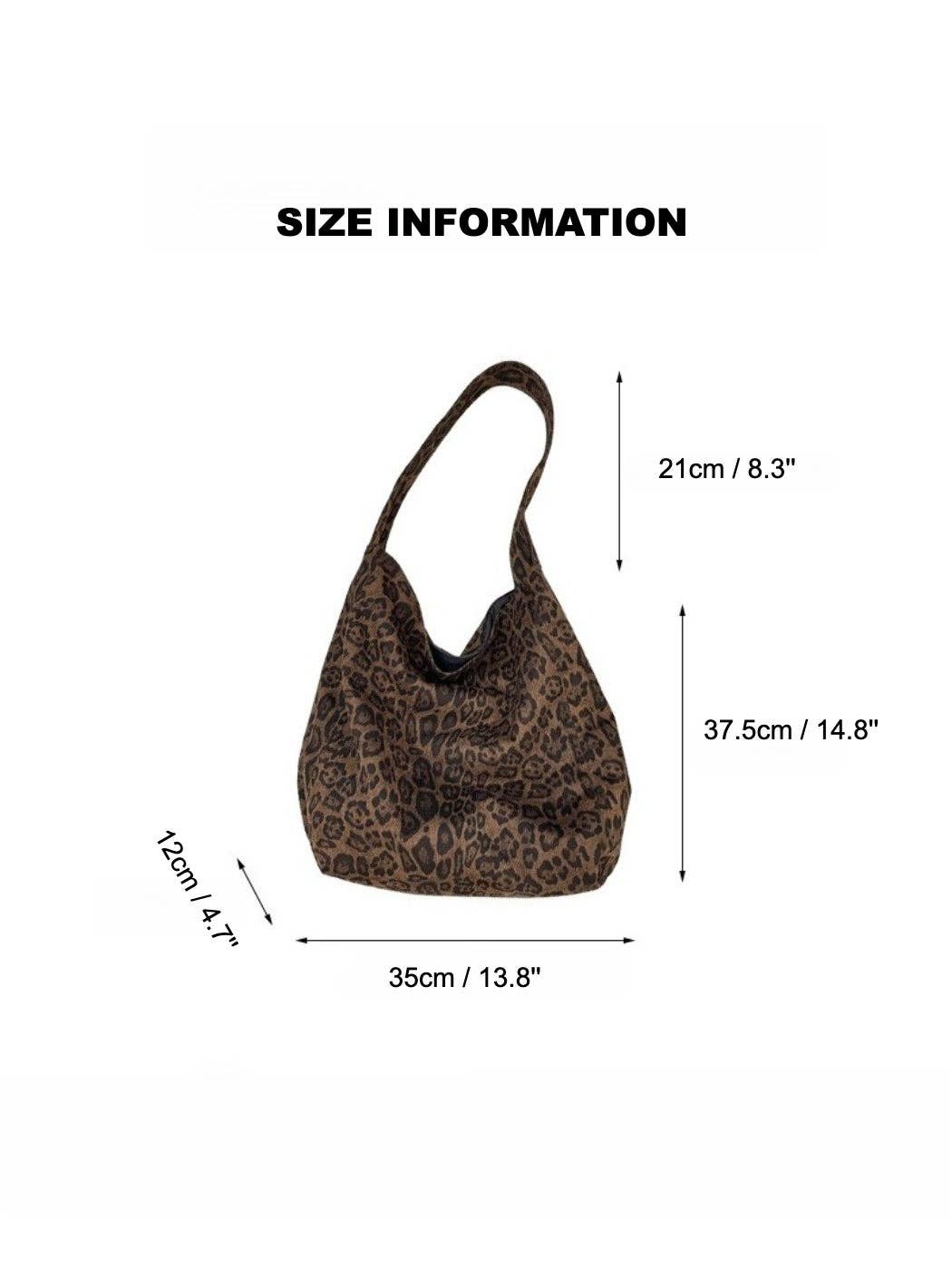 Cosbai - Leopard Print Tote Shoulder Bag