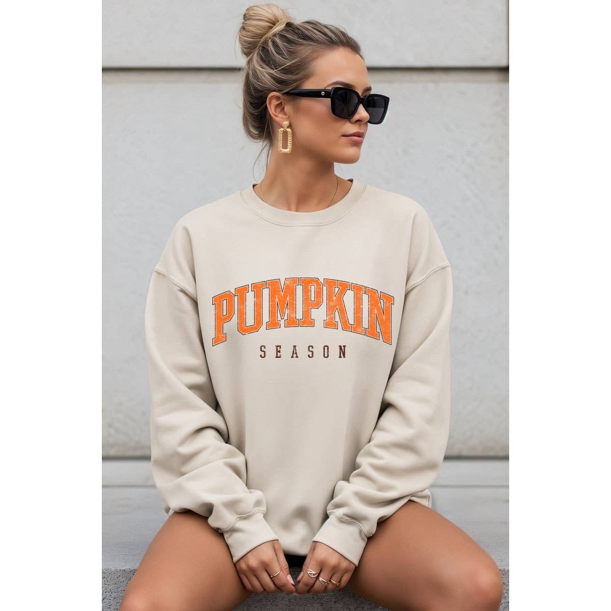 PUMPKIN SEASON MINERAL GRAPHIC  SWEATSHIRTS