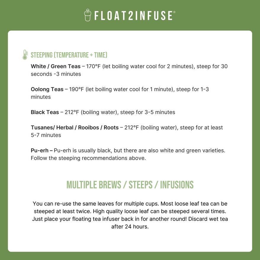 White Lotus | Floating Tea Infuser | Loose Leaf | White