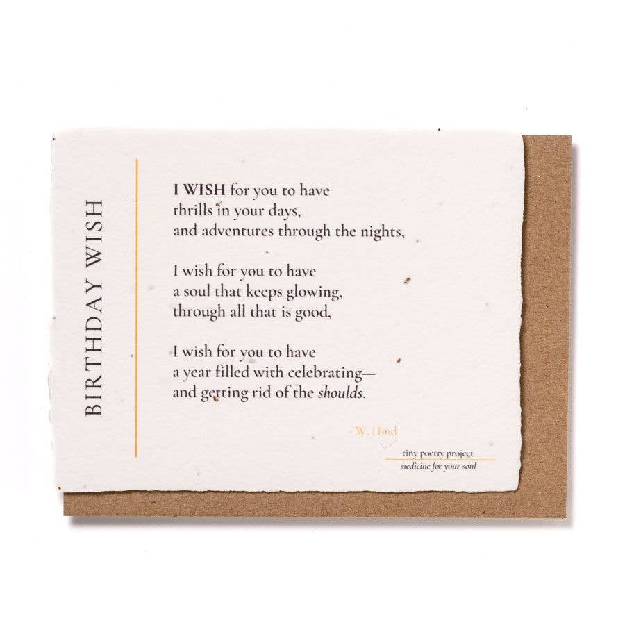 Birthday Wish: Plantable Wildflower Seeded Birthday Card