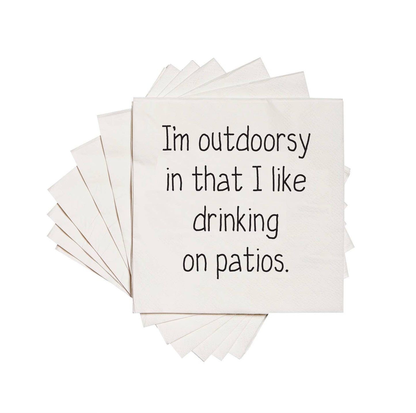 I'm outdoorsy | funny printed Cocktail Napkins
