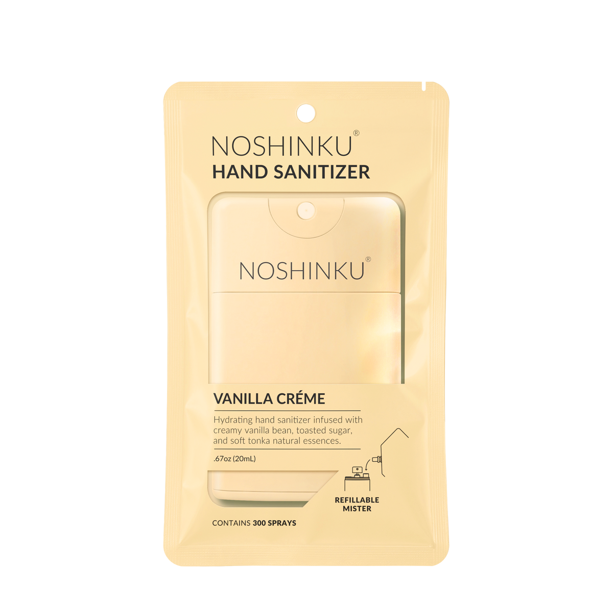 Refillable Vanilla Créme Hydrating Hand Sanitizer Spray