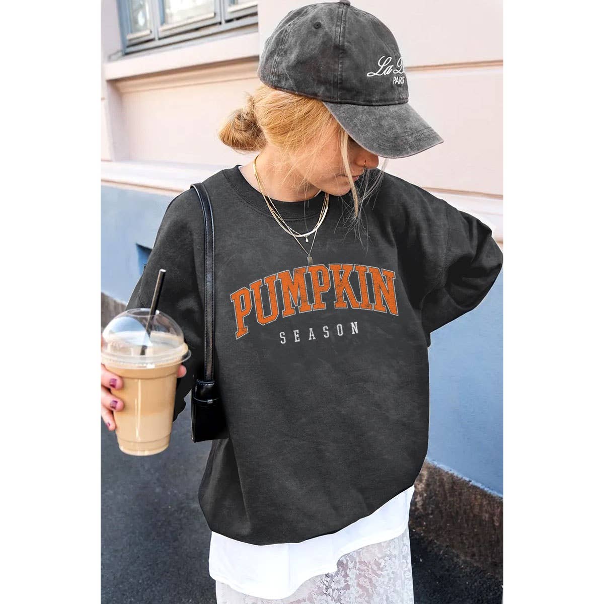 PUMPKIN SEASON MINERAL GRAPHIC  SWEATSHIRTS