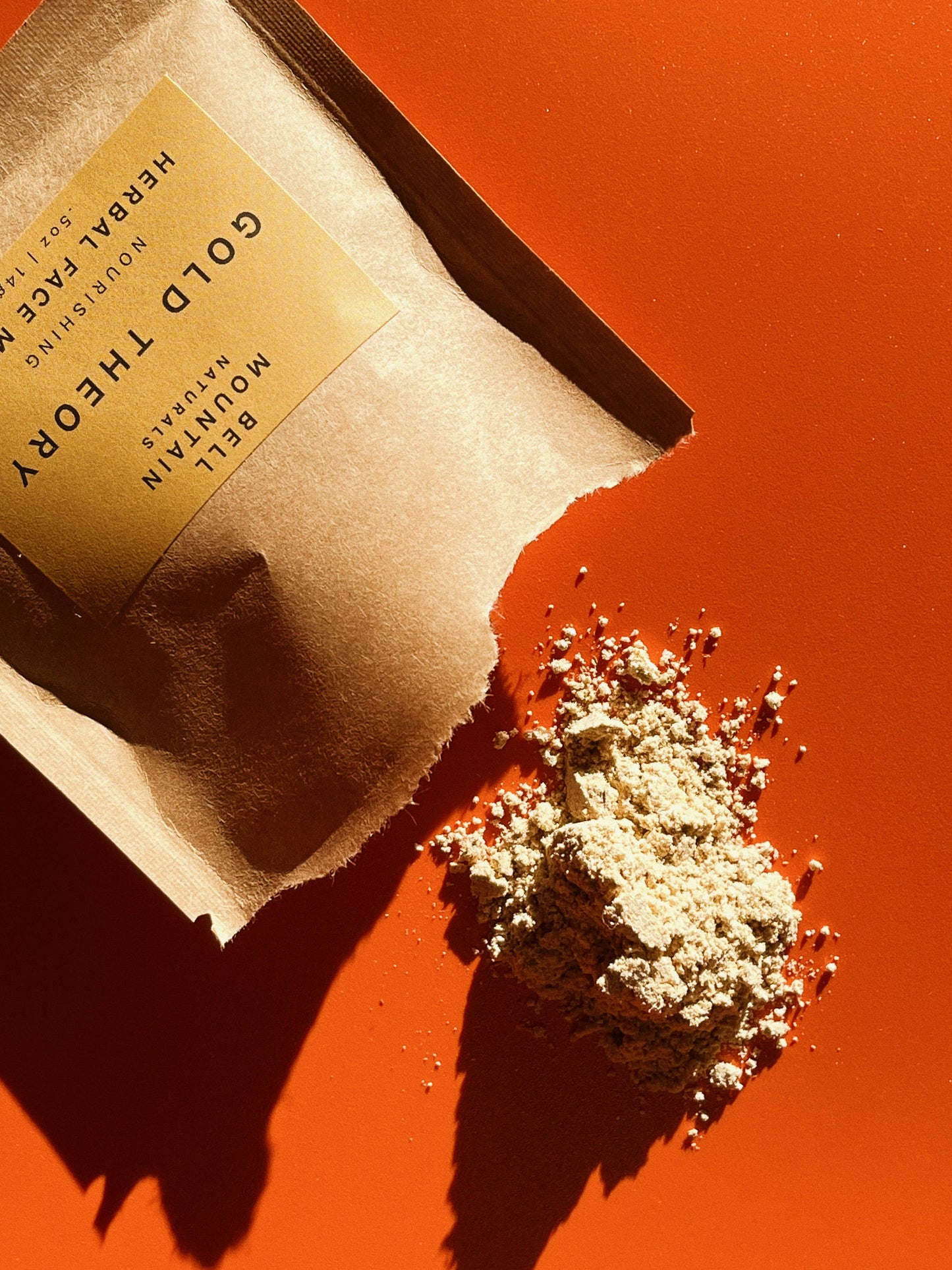 Gold Theory botanical face mask. .5 oz compostable packaging