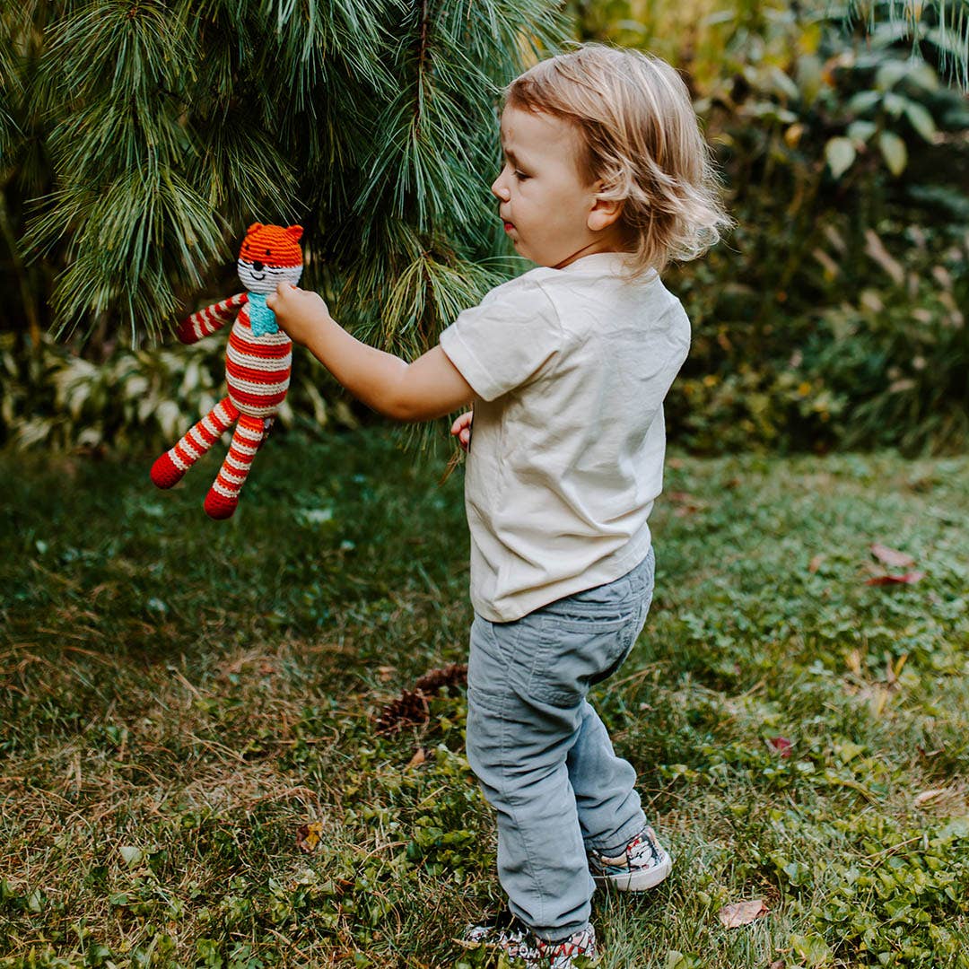 Fox Plush Toy – Handmade Organic Cotton Woodland Animal
