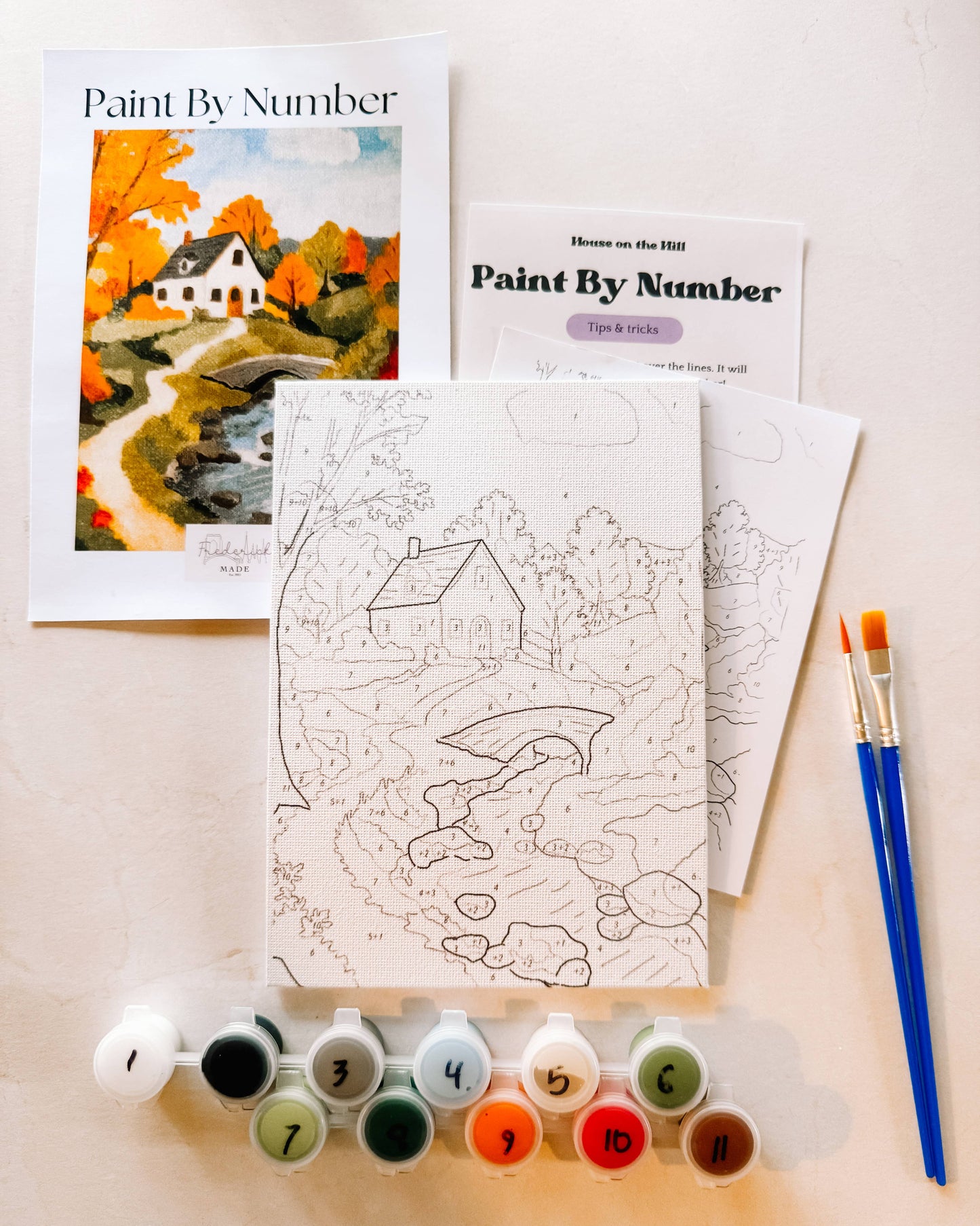 Autumn Cottage Mini Paint By Number