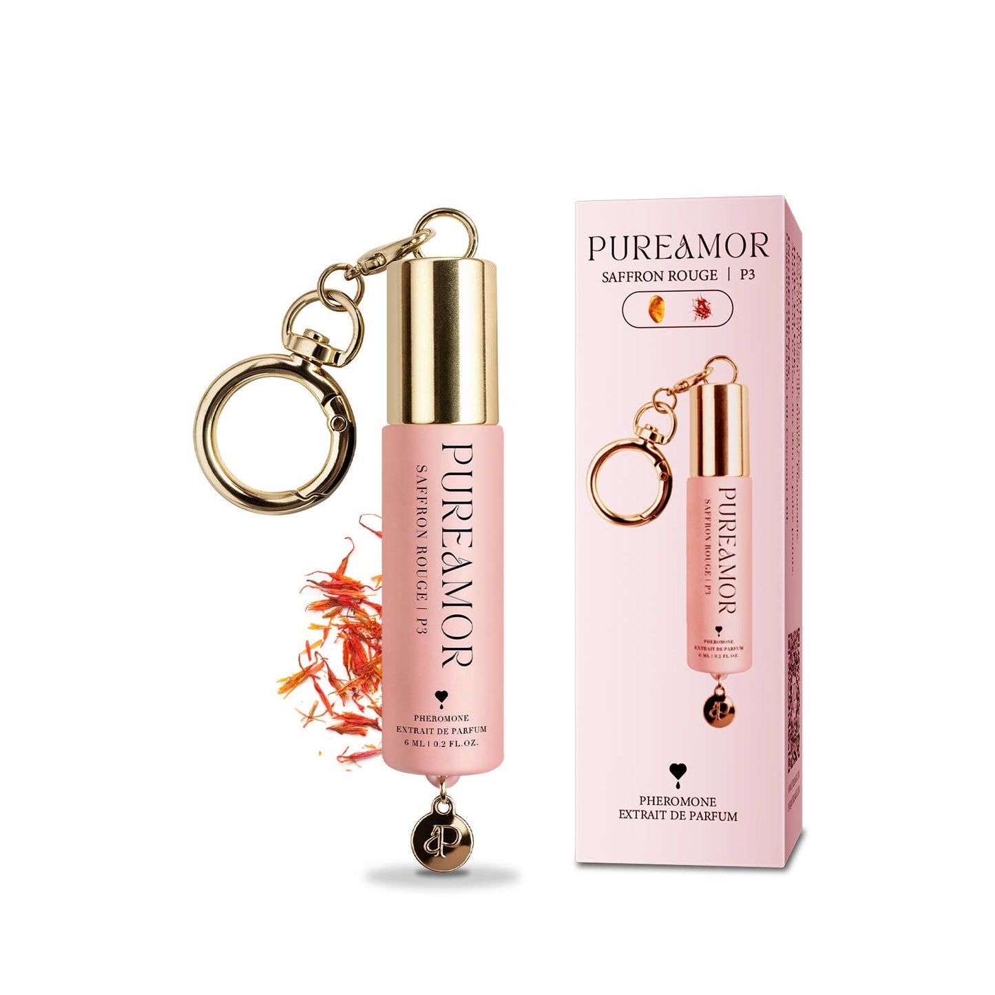 Saffron Rouge | P3 Pheromone Perfume | 06 ML Keychain Roll on Perfume