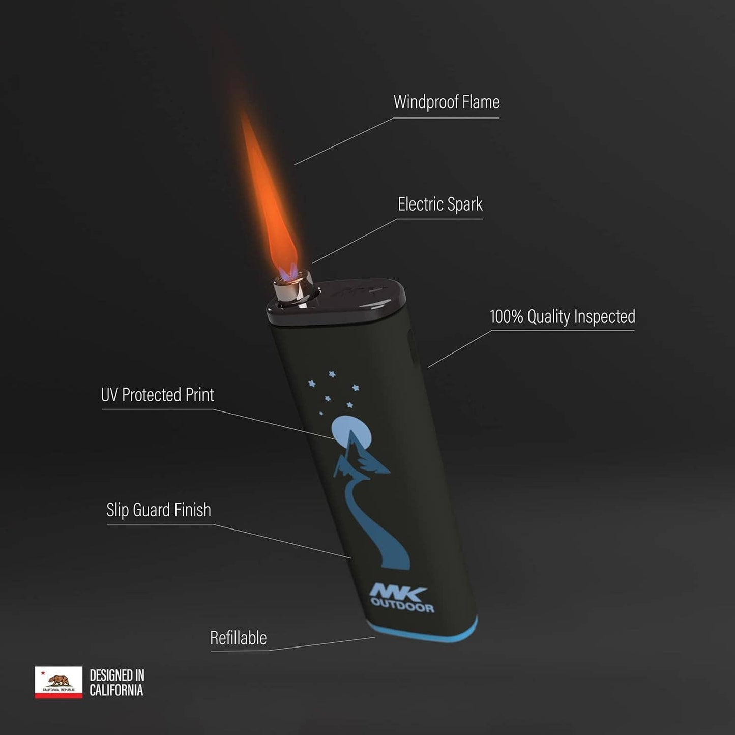 MK Lighter Outdoor Series, Alpine Set, Windproof Flame