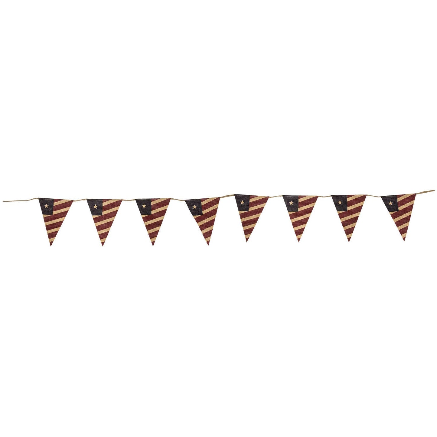 Burlap Pennant Flag Garland 6'