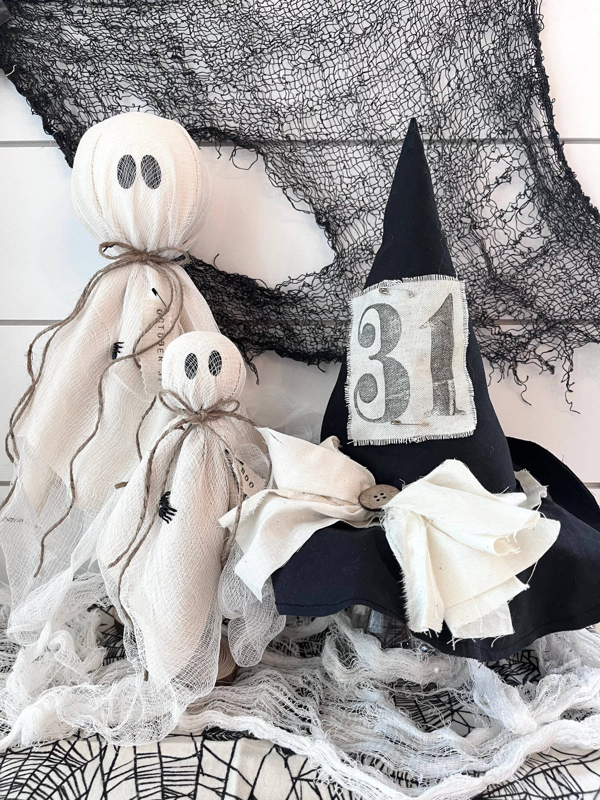 Primitive Witch Hat Black, Handmade Halloween Home Decor