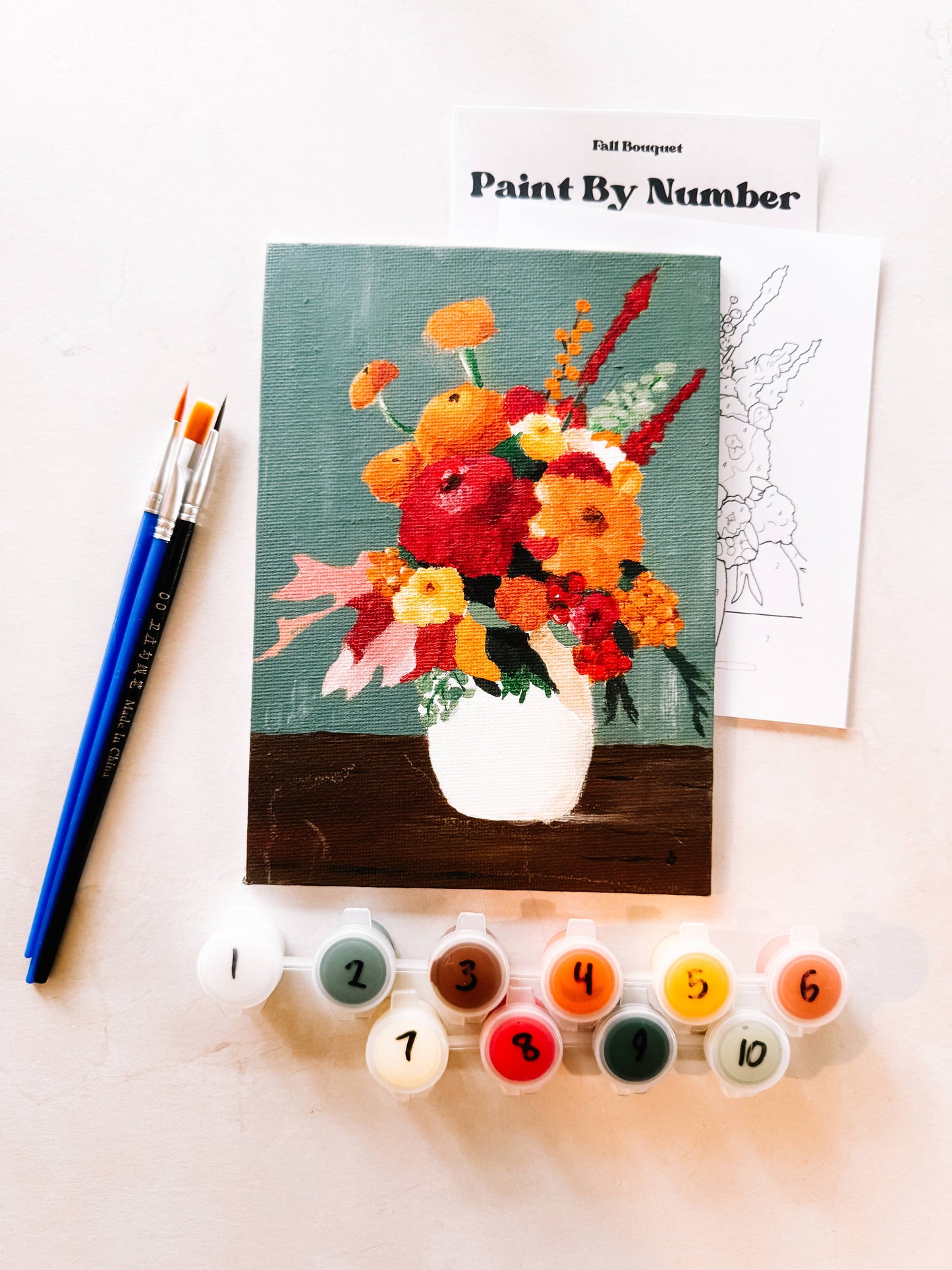 Fall Florals Mini Paint By Number