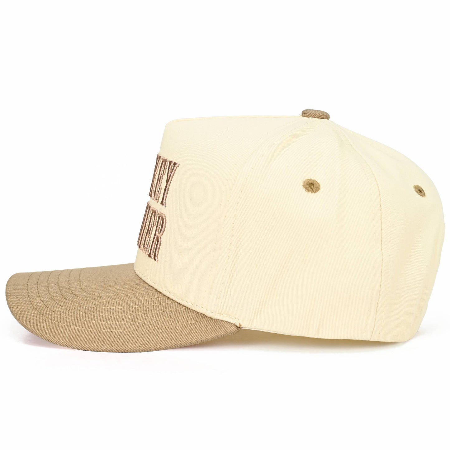 C.C WHISKEY WEATHER Embroidered Letter Two Tone Trucker Hat