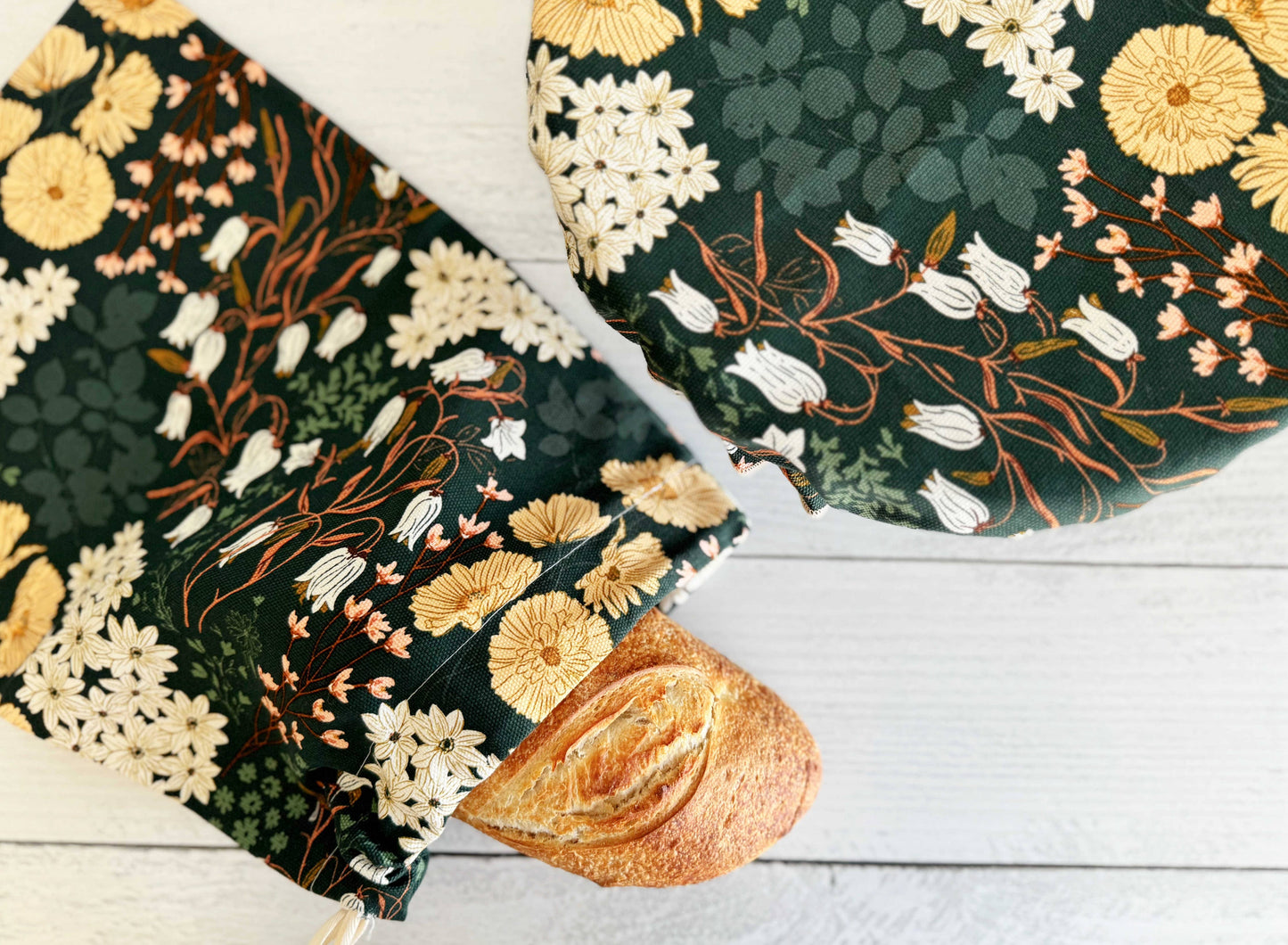 Enchanted Garden Bread Makers Set- bread bag and bowl cover