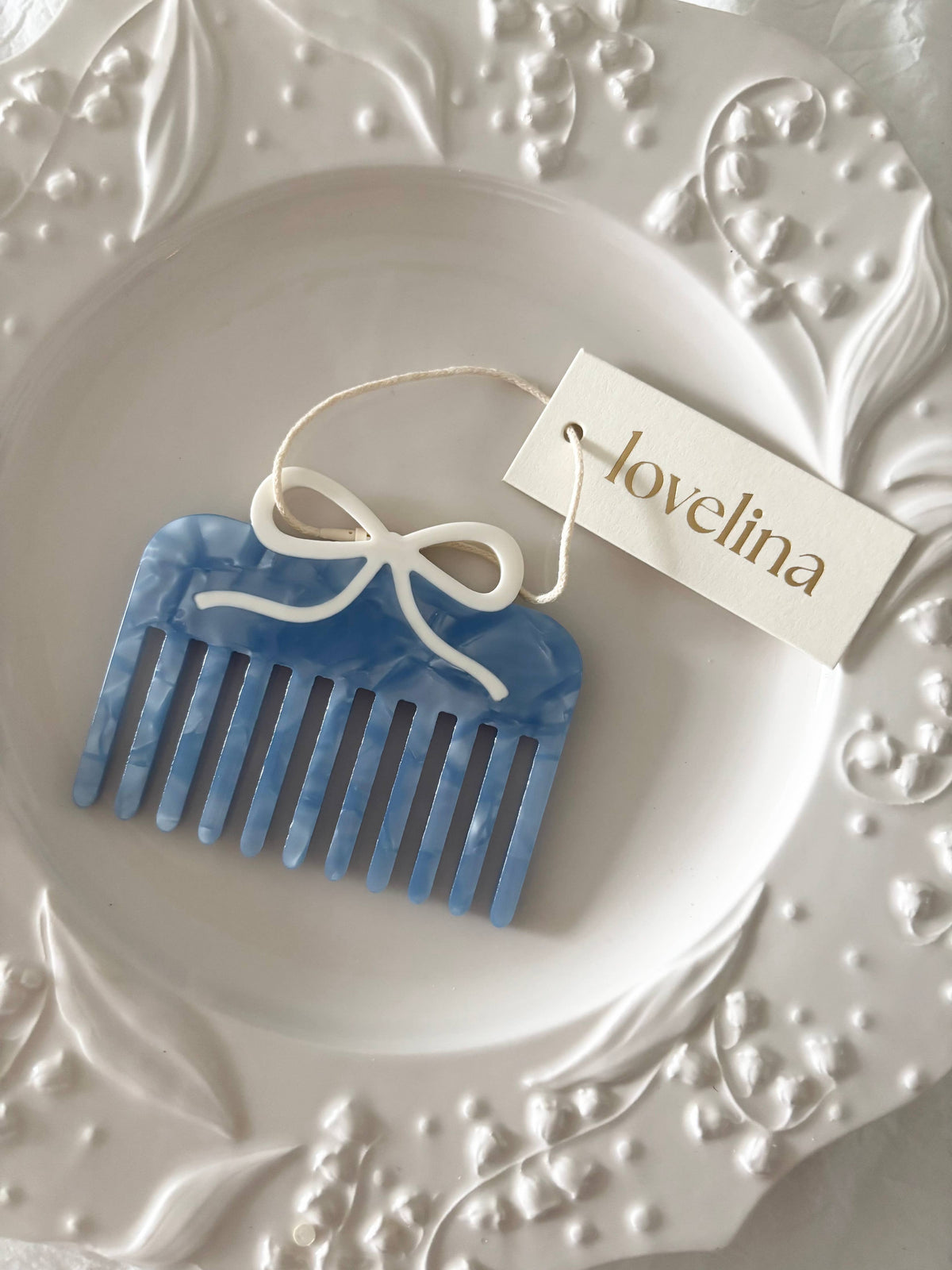 Bow Acetate Wide-Tooth Comb Holiday Gift
