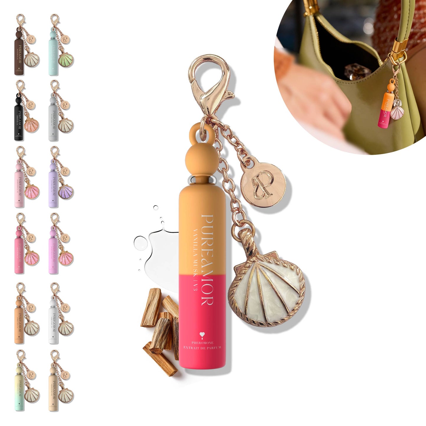 Vanilla Musk Pheromone Perfume Oil Keychain - 2ml Mini