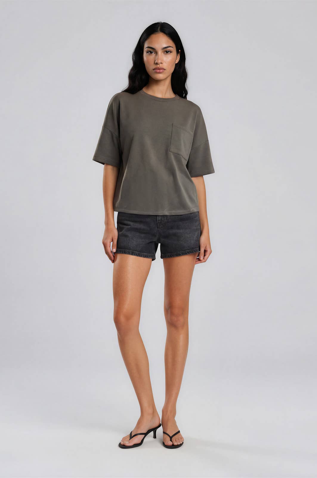 Short Sleeve Scuba Crew Neck Pocket Tee