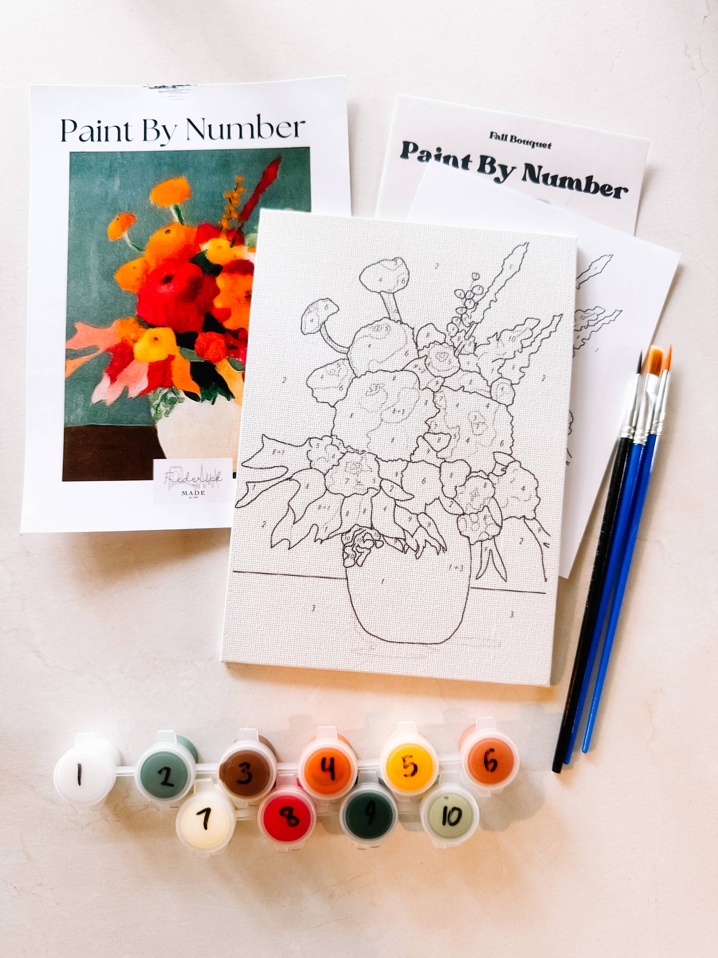 Fall Florals Mini Paint By Number