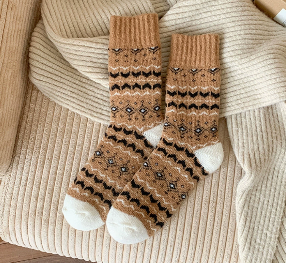 Nordic Fair Isle Cozy Socks