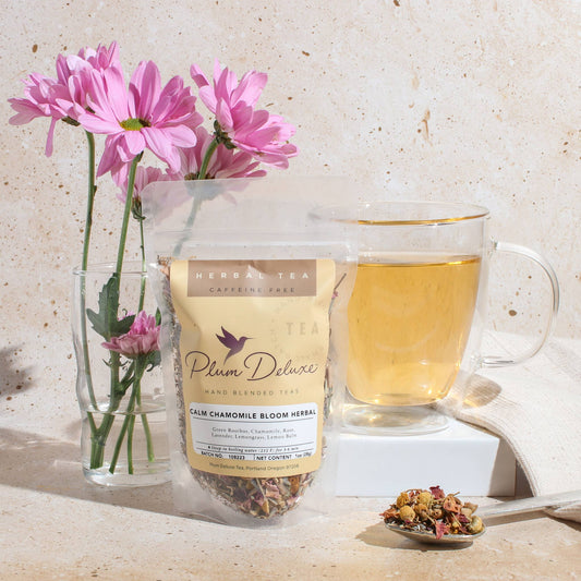 Calm Chamomile Bloom Lavender Rose Herbal Loose Leaf Tea