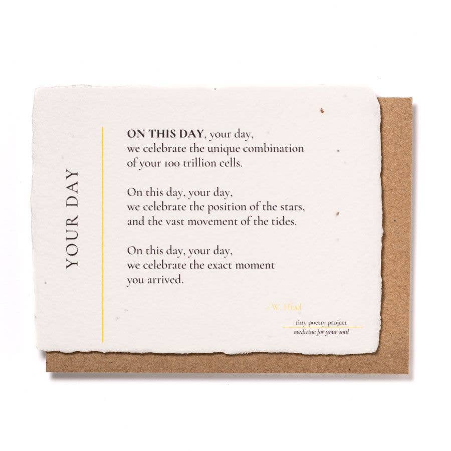 Your Day: Plantable Wildflower Birthday Card
