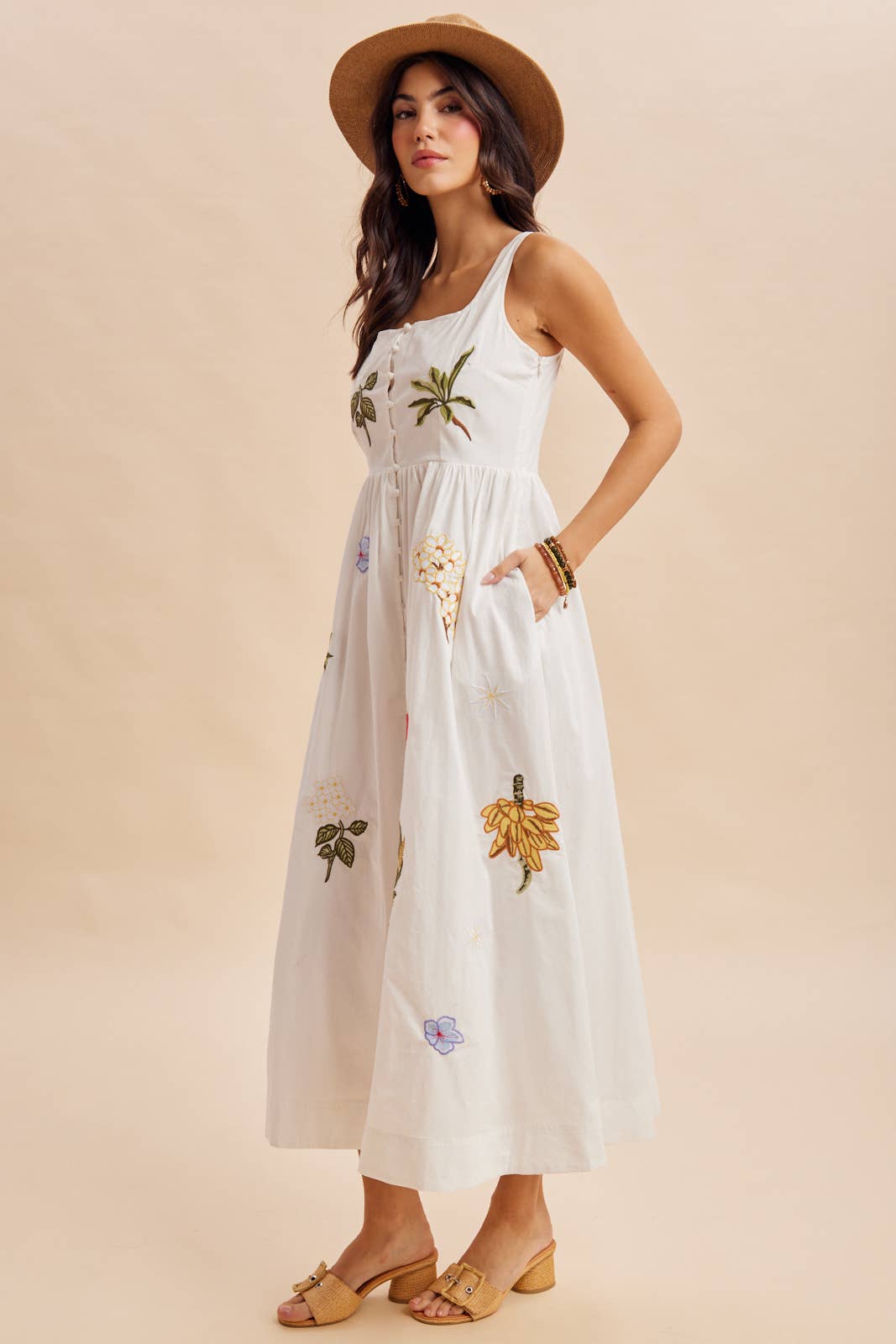 LARGE EMBROIDERED MAXI DRESS