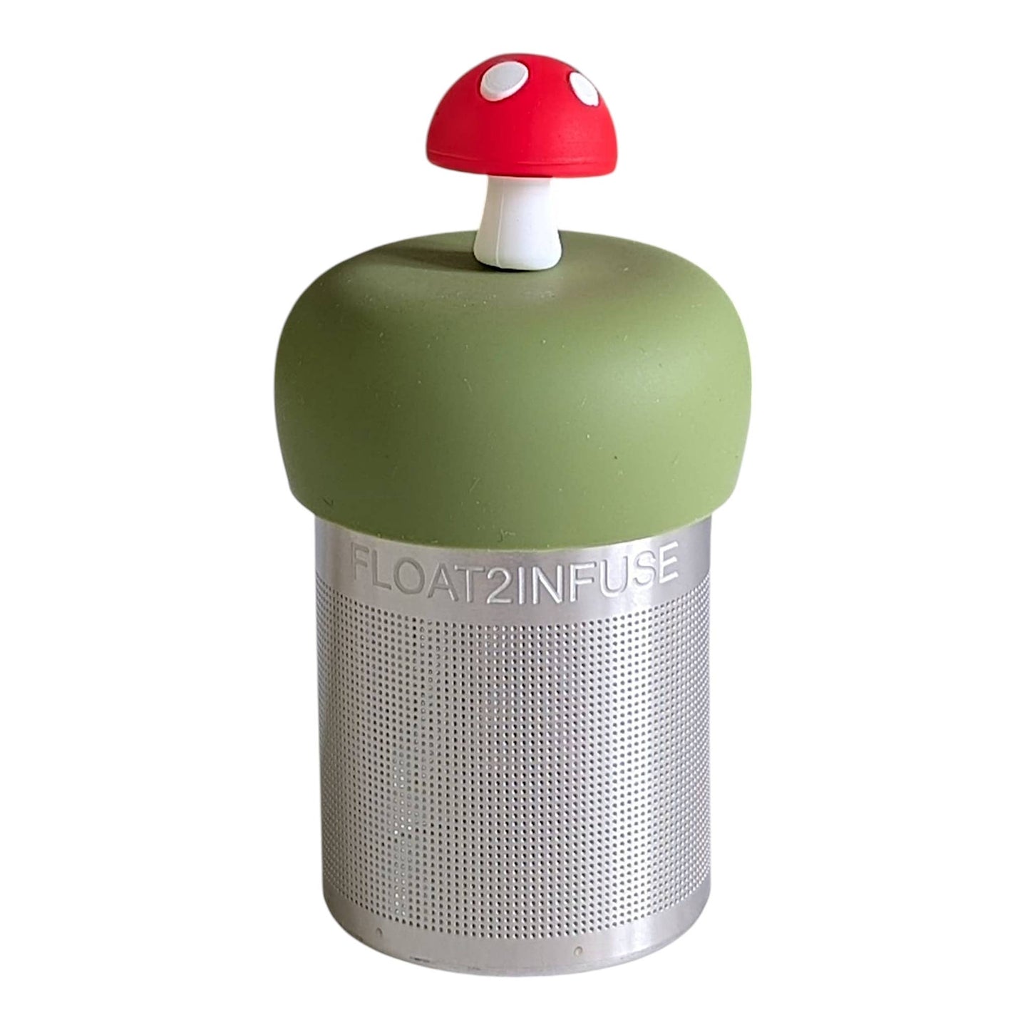 Mushroom | Floating Tea Infuser | Green Base | Red