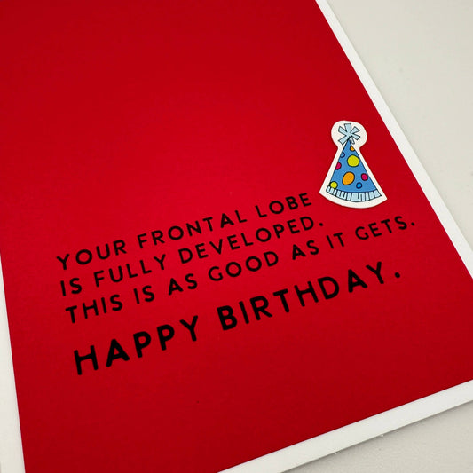 Frontal Lobe birthday card 