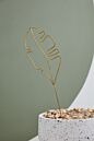 Eden Plant Stick 4.5"x 0.25"x 19" - Botanical Leaf