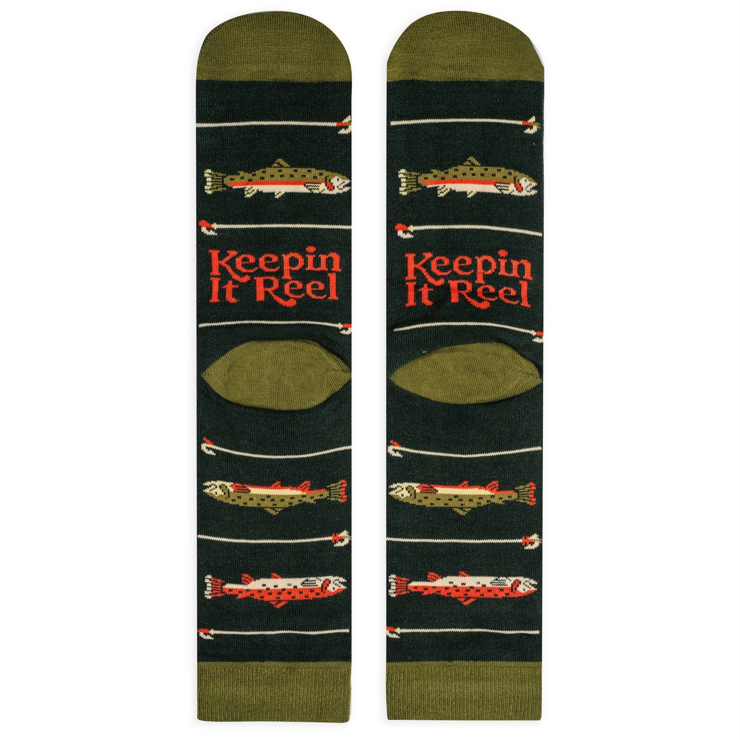 Keepin' It Reel Funny Fishing Socks Gift for Men Accessory