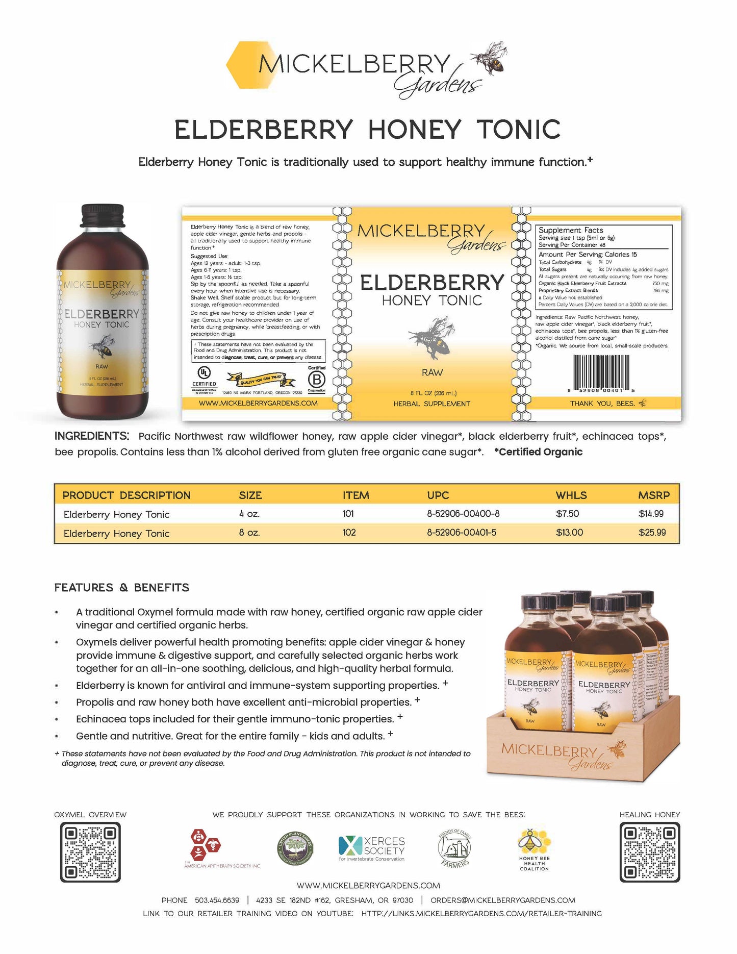 Elderberry Honey Tonic — immune support for kids and adults