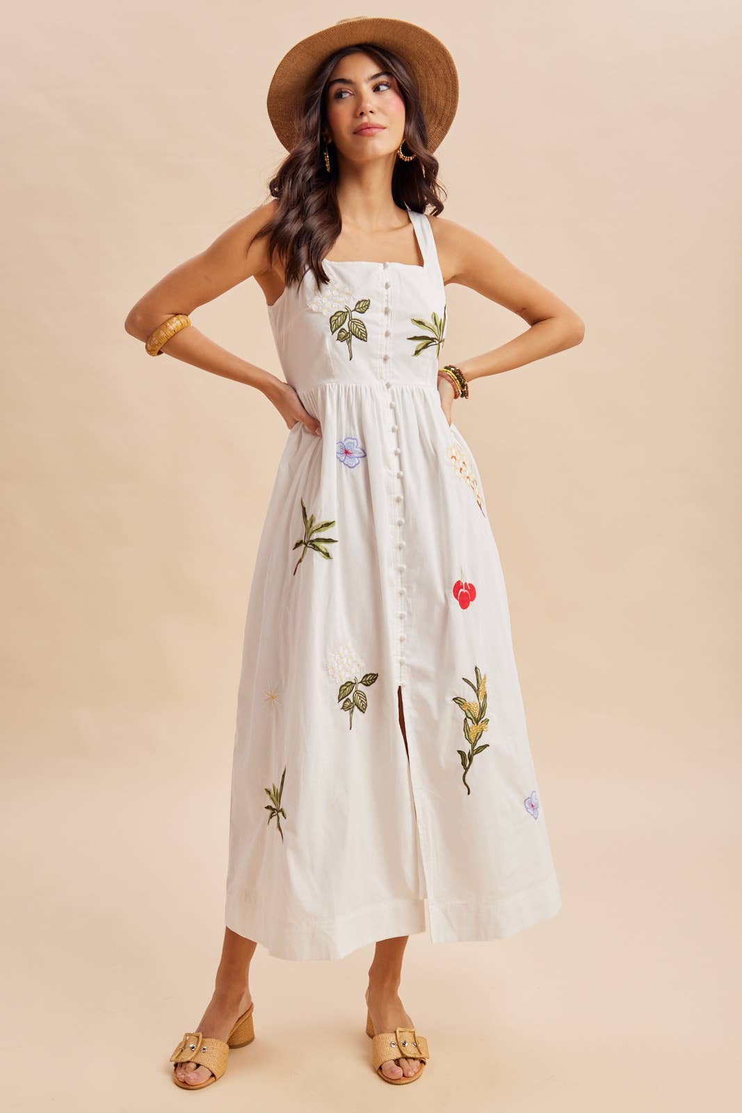 LARGE EMBROIDERED MAXI DRESS