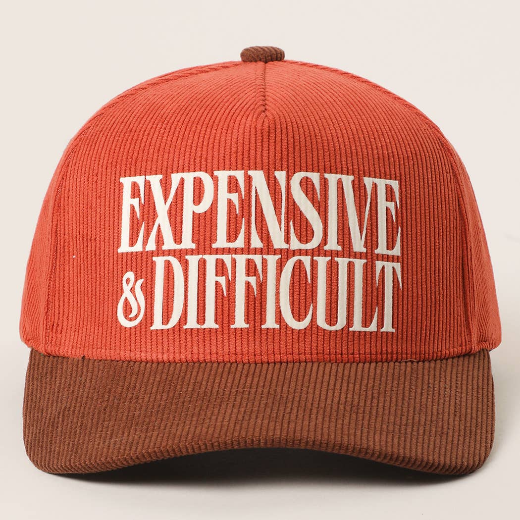 EXPENSIVE & DIFFICULT Corduroy Trucker Hat