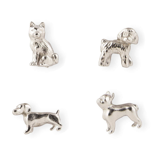 Cast metal dog magnets