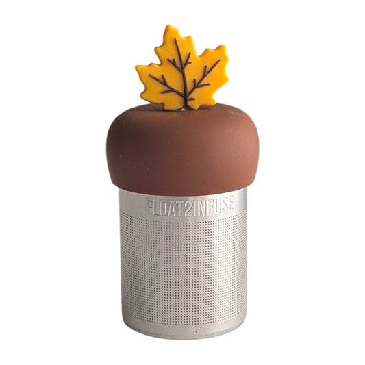 Yellow Maple Leaf | Floating Tea Infuser | Brown Base