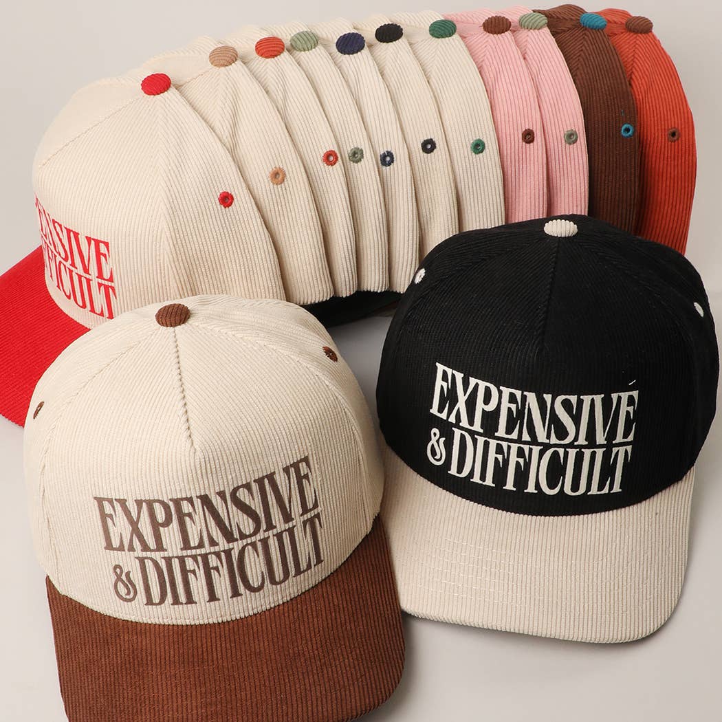 EXPENSIVE & DIFFICULT Corduroy Trucker Hat
