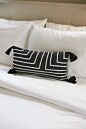 Falun Pillow 20"x 10" - Black With White Stripes