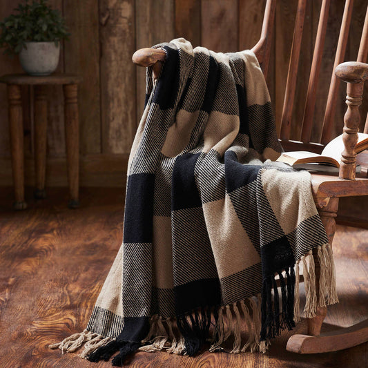Black Buffalo Check Woven Throw Blanket 50x60
