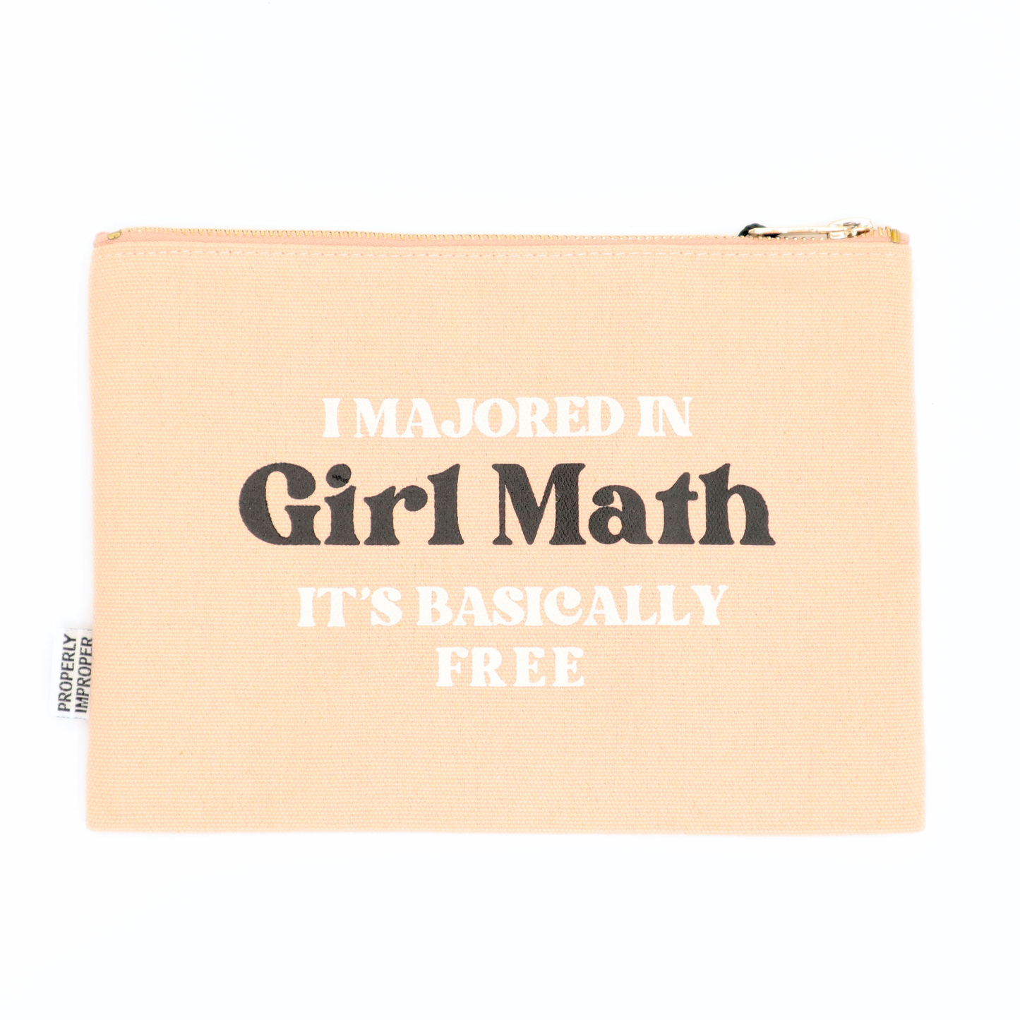 Canvas Pouch I Majored in Girl Math