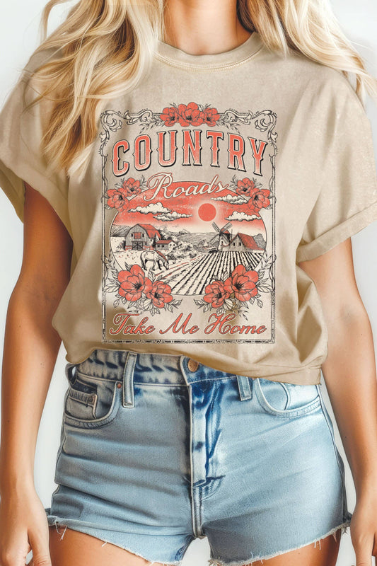 COUNTRY ROADS TAKE ME HOME MINERAL GRAPHIC TSHIRTS