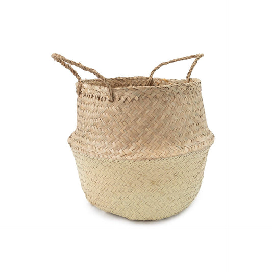 Cream Dipped Seagrass Belly Basket Cream