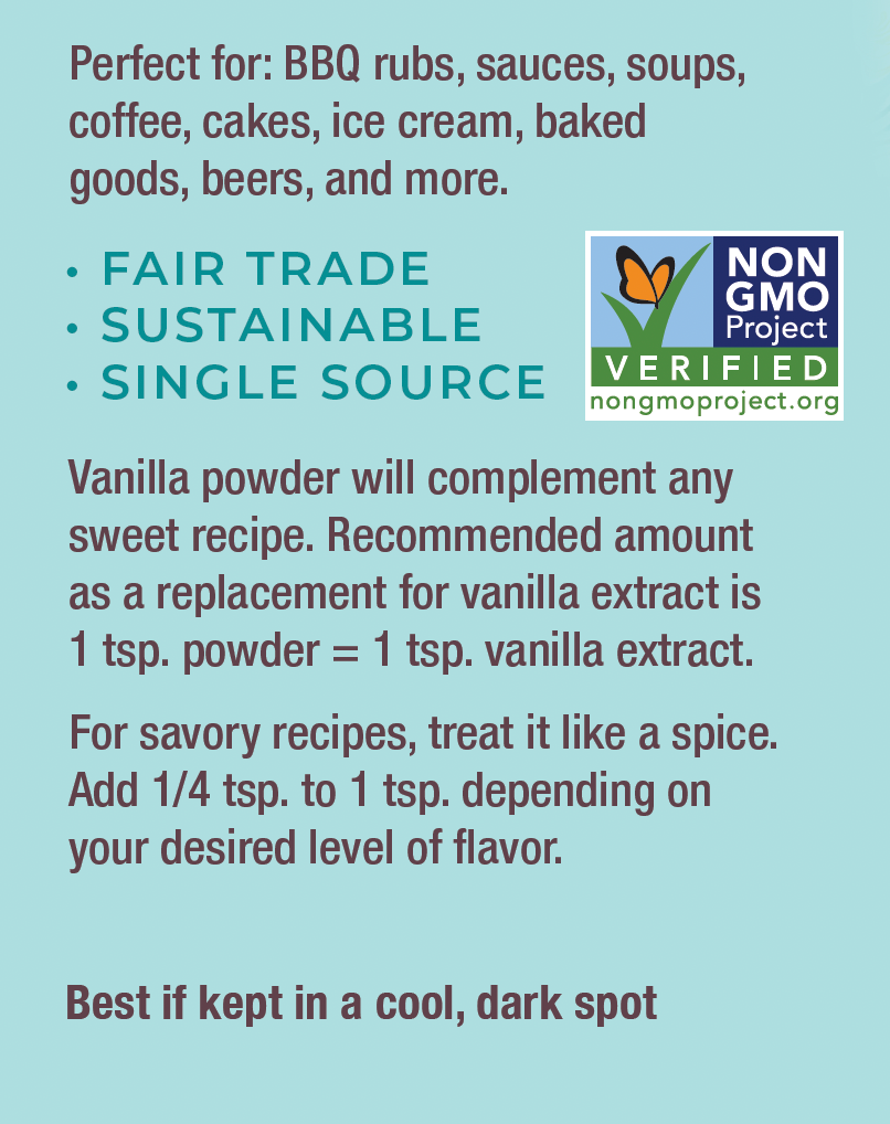 2 OZ  SINGLE-ORIGIN GOURMET PURE VANILLA BEAN POWDER